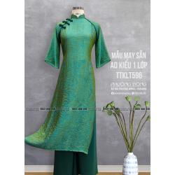 Áo Dài Phom Trẻ Gấm Lụa Phom Suông TTKLT596